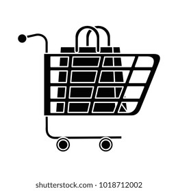 shopping cart with bag