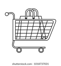 shopping cart with bag