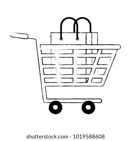 shopping cart with bag