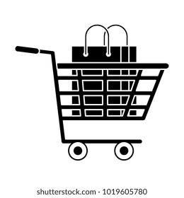 shopping cart with bag