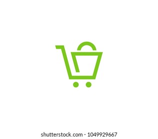 Shopping cart bag logo