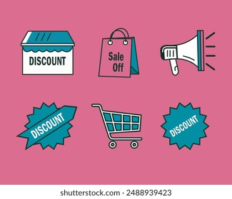 Shopping cart with a shopping bag and sale tag vector illustration design, perfect for online shopping and e-commerce, featuring a sale promotion and discount theme ideal for retail marketing and sale
