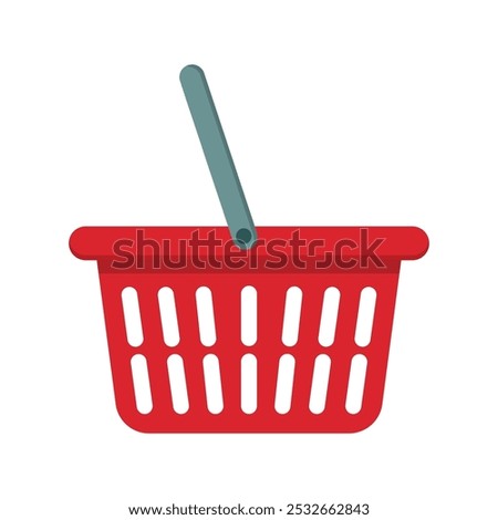 Shopping cart basket flat vector design isolated on white background