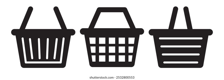 Shopping cart, basket icon. Vector illustrator.
