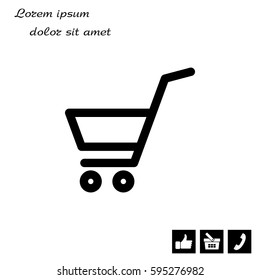 shopping cart (basket) icon. vector illustration