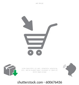 shopping cart (basket) icon. vector illustration
