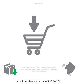 shopping cart (basket) icon. vector illustration
