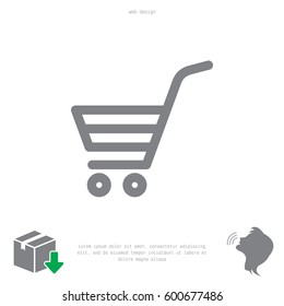 shopping cart basket icon. vector illustration