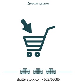 shopping cart (basket) icon. vector illustration
