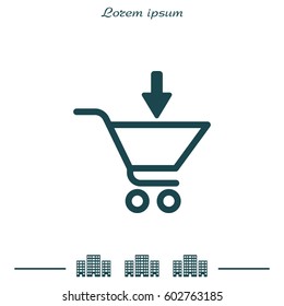 shopping cart (basket) icon. vector illustration