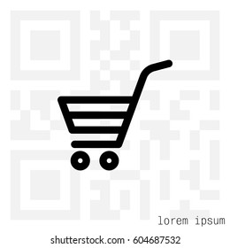 shopping cart (basket) icon. vector illustration