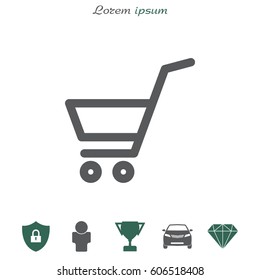 shopping cart (basket) icon. vector illustration