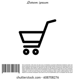 shopping cart (basket) icon. vector illustration