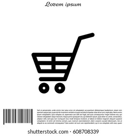 shopping cart (basket) icon. vector illustration