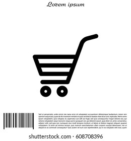 shopping cart (basket) icon. vector illustration