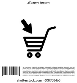 shopping cart (basket) icon. vector illustration