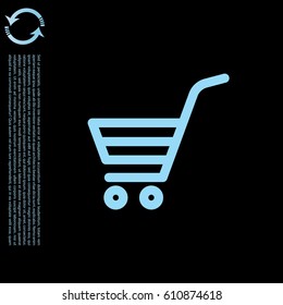 shopping cart (basket) icon. vector illustration