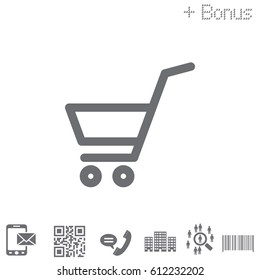 shopping cart (basket) icon. vector illustration