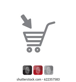 shopping cart (basket) icon. vector illustration