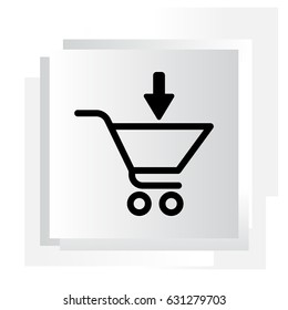shopping cart (basket) icon. vector illustration