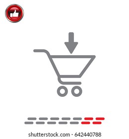 shopping cart (basket) icon. vector illustration