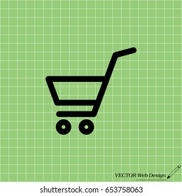 shopping cart (basket) icon. vector illustration
