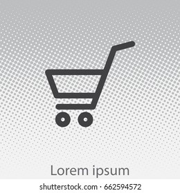 shopping cart (basket) icon. vector illustration