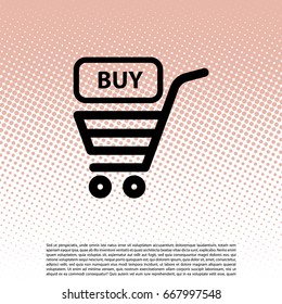 shopping cart (basket) icon. vector illustration