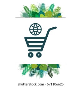 shopping cart (basket) icon. vector illustration