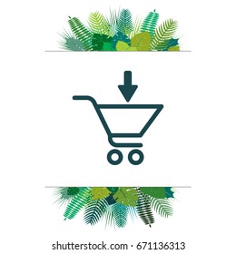 shopping cart (basket) icon. vector illustration