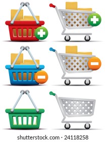 Shopping Cart and Basket Icons