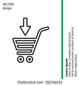 shopping cart (basket) line icon
