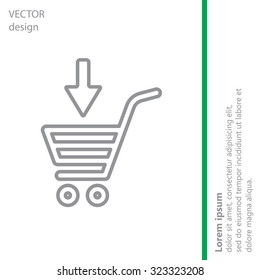 shopping cart (basket) line icon