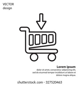 shopping cart (basket) line icon
