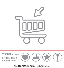 shopping cart (basket) line icon