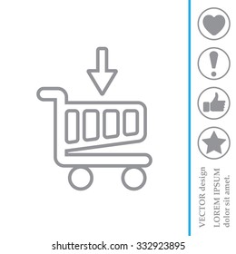 shopping cart (basket) line icon