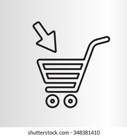 shopping cart (basket) line icon