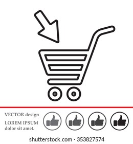 shopping cart (basket) line icon
