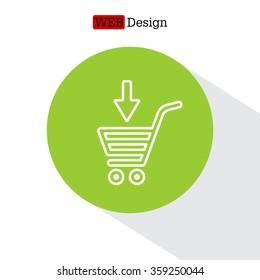 shopping cart (basket) line icon