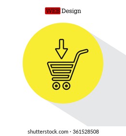 shopping cart (basket) line icon