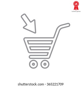 shopping cart (basket) line icon