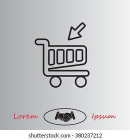 shopping cart (basket) line icon