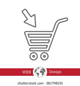 shopping cart (basket) line icon