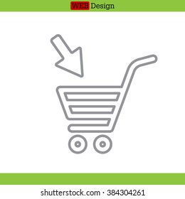 shopping cart (basket) line icon