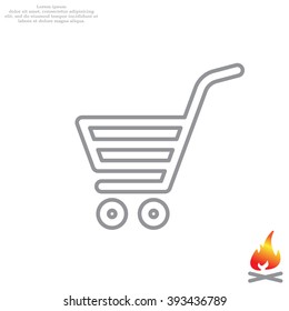 shopping cart (basket) line icon