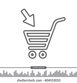 shopping cart (basket) line icon