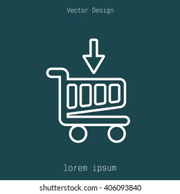 shopping cart (basket) line icon