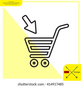 shopping cart (basket) line icon