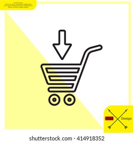 shopping cart (basket) line icon