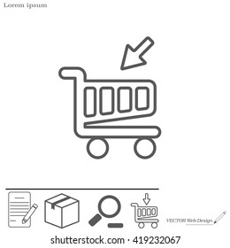 shopping cart (basket) line icon